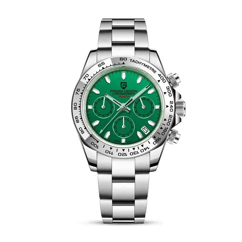 Pagani Design PD-1727 Daytona Chronograph Green Dial Men's Watch